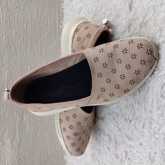 Cole Haan Studio Grand Peach Blush Perforated Nubuck Slip On Sneaker Loafer Shoe - Picture 16 of 16